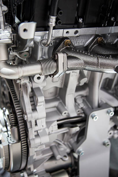 istock The powerful engine of a modern sport car 520734219
