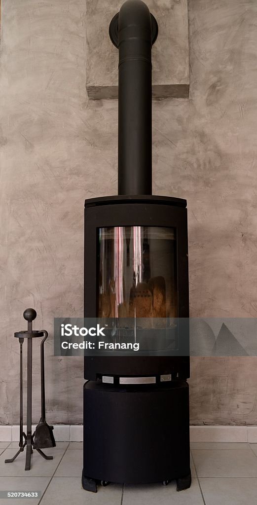 Wood stove, fireplace fireplace, wood stove Burning Stock Photo