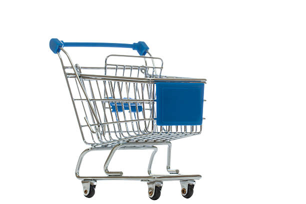 Shopping cart isolated over white stock photo