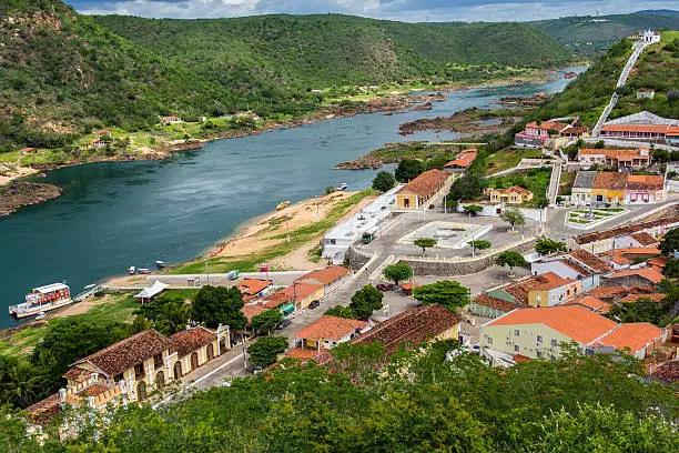 Photo of Top View of Piranhas City - Alagoas - Brazil
