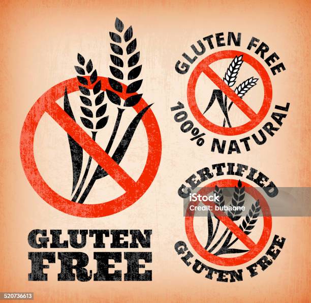 Certified Gluten Free Banners On Royalty Free Vector Background Stock Illustration - Download Image Now