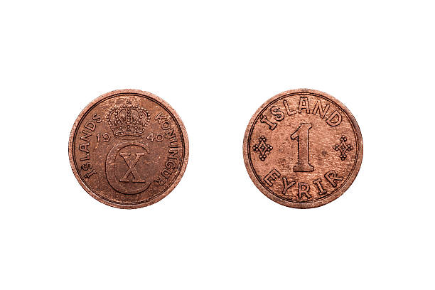 istock One Eyrir coin from Iceland 1940 520739710