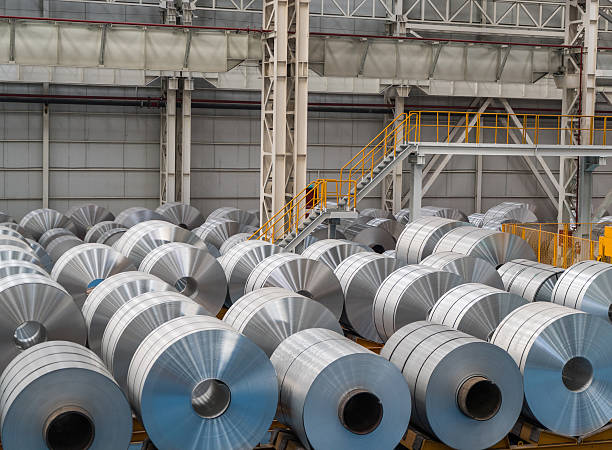 istock Large Aluminium Steel Rolls 520740094