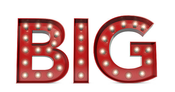 istock Big illuminated theatre lettering 520741142