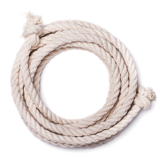 istock Rope isolated on a white background, top view 520741624