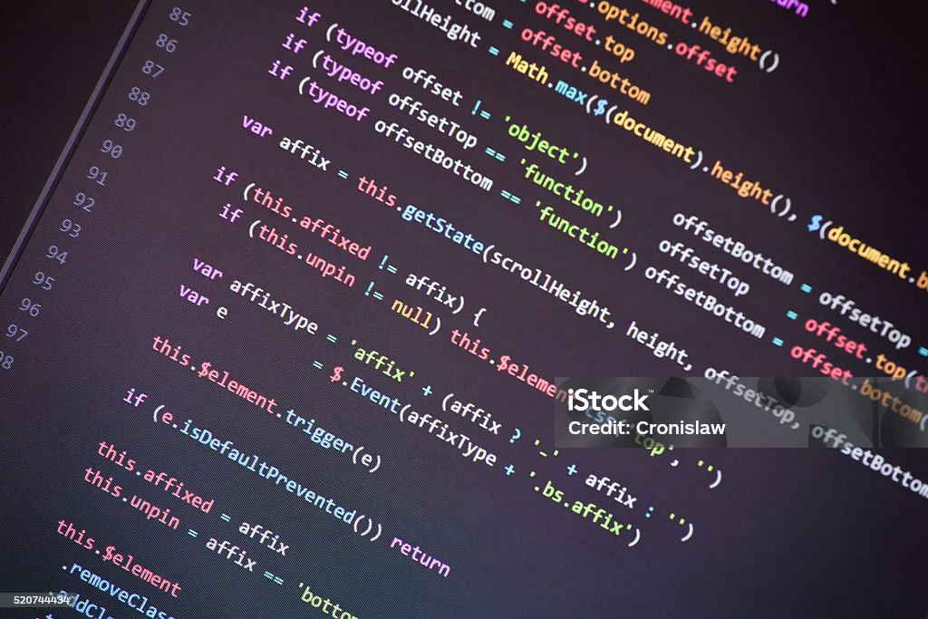 Colorful Programming Php And Html Code On A Monitor Stock Photo ...
