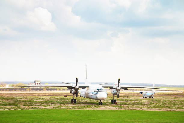 istock Old aircraft on the alternate aerodrome 520746276