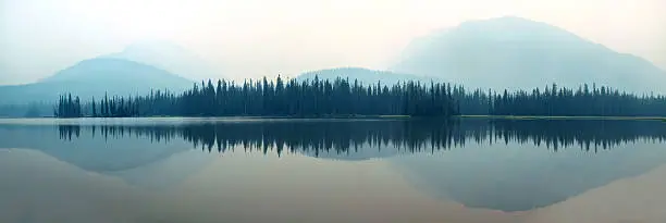 Photo of Foggy mountain lake