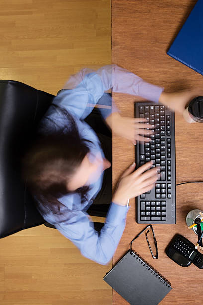 istock woman working at desk shot from above 520752101