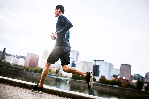 istock Man Running at Portland Waterfront 520754283