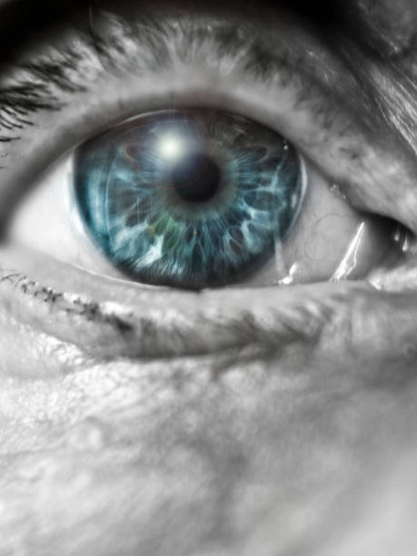 istock Close Up Of A Senior Womans Eye 520754307