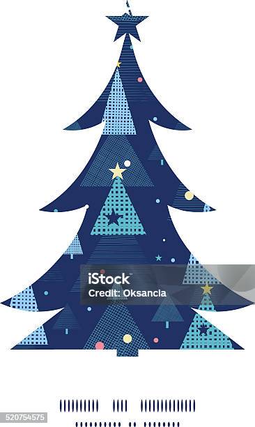 Vector Abstract Holiday Christmas Trees Christmas Tree Silhouette Pattern Frame Stock Illustration - Download Image Now
