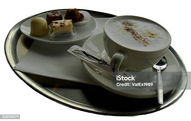 Coffee With Sweets Isolated Stock Photo - Download Image Now - Baked Pastry Item, Biting, Black Coffee