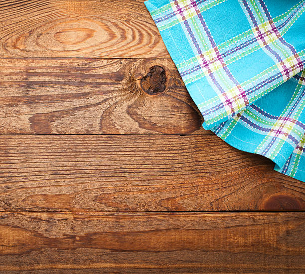 istock Pure notebook for recording menu, recipe on checkered tablecloth tartan. 520755311