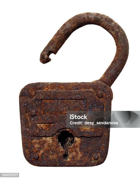 Old Rusty Padlock Stock Photo - Download Image Now - Iron - Metal, Key, Keyhole