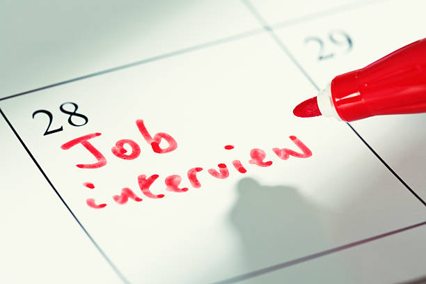 istock 'Job Interview' appointment marked on calendar 520758137
