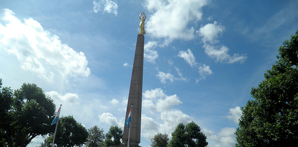 View of Monument of Remembrance, Gelle Fra in Luxembourg city, Luxembourg.