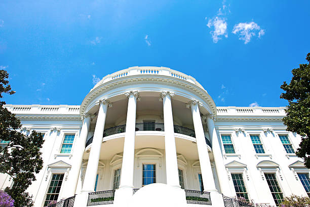 Beautiful White House USA beautiful close up White House, Washington DC USA. white house exterior stock pictures, royalty-free photos & images