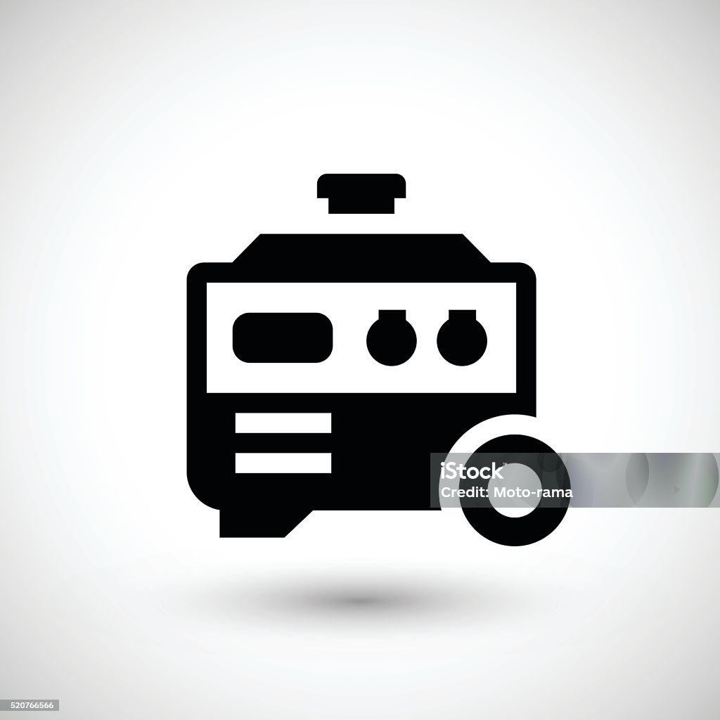 Electric generator icon Electric generator icon isolated on grey. This illustration - EPS10 vector file, contain transparent elements. Generator stock vector