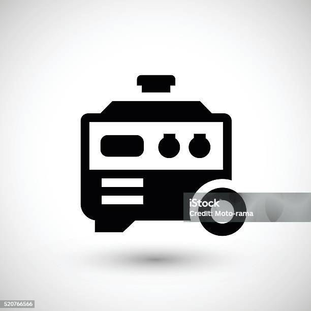 Electric Generator Icon Stock Illustration - Download Image Now - Generator, Portability, Battery