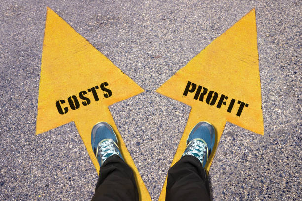 istock Costs and Profit  painted on road 520766826