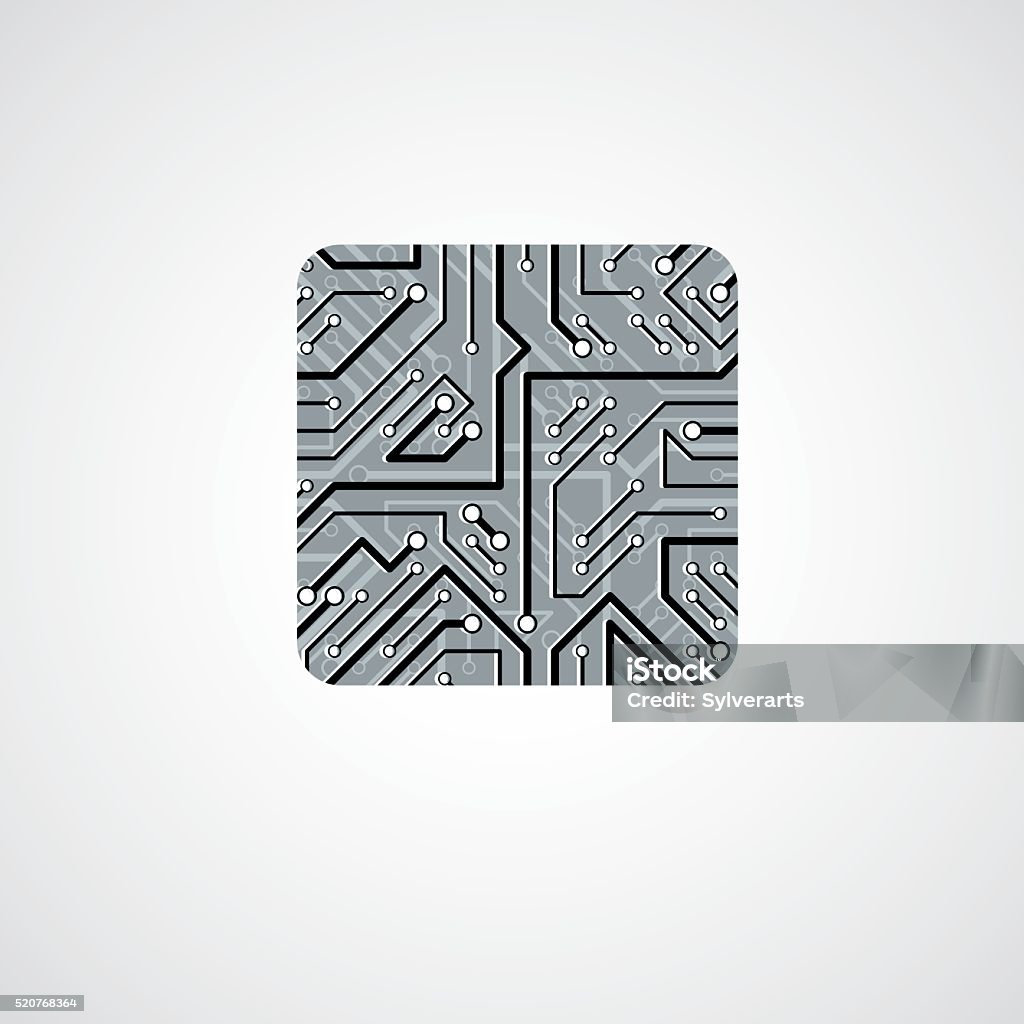 Cpu Square Picture Vector Technology Cpu Design With Square Microprocessor Scheme Stock ...