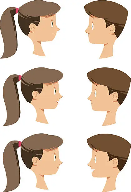 Vector illustration of Girls and Boys