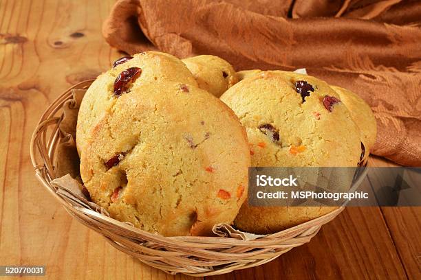 Cranberry Orange Cookies Stock Photo - Download Image Now - Baked, Basket, Candy