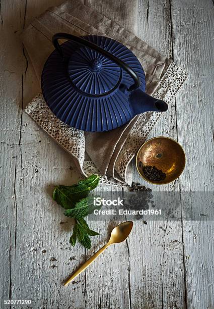 Glass With Herbal Tea Stock Photo - Download Image Now - Teapot, Cast Iron, Close-up