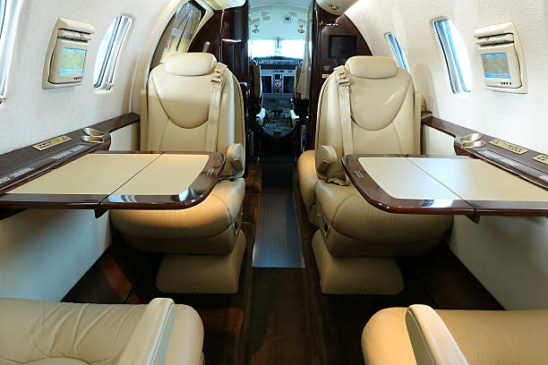 istock Front part of business jet cabin 520771462