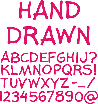 Hand drawn alphabet.