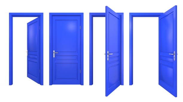 istock Collection of isolated blue doors 520772642