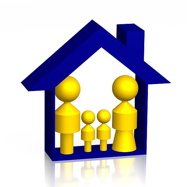istock 3D house and family concept 520773218
