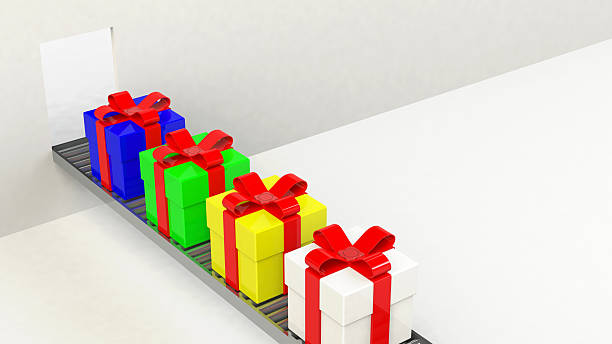istock gift box, with ribbon like a present. over white background 520773291
