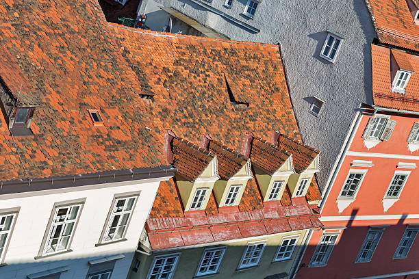 istock Graz downtown cityscape aerial view, Austria. 520775084