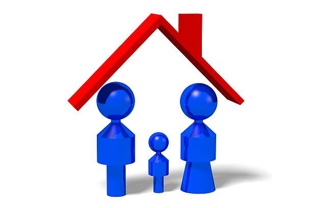 istock 3D family and house concept 520775122