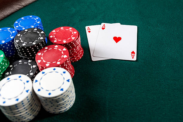 istock Poker play. Chips and cards 520775936
