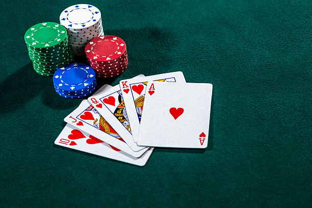 istock Poker play. Chips and cards 520776160