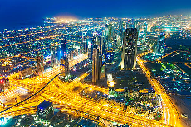 istock Sheikh Zayed Road Skyline of Dubai Financial District 520776348