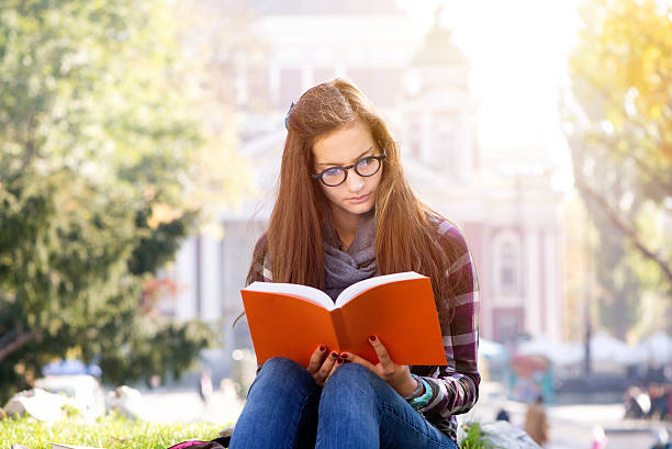 istock Student girl studying in the campus. 520776450