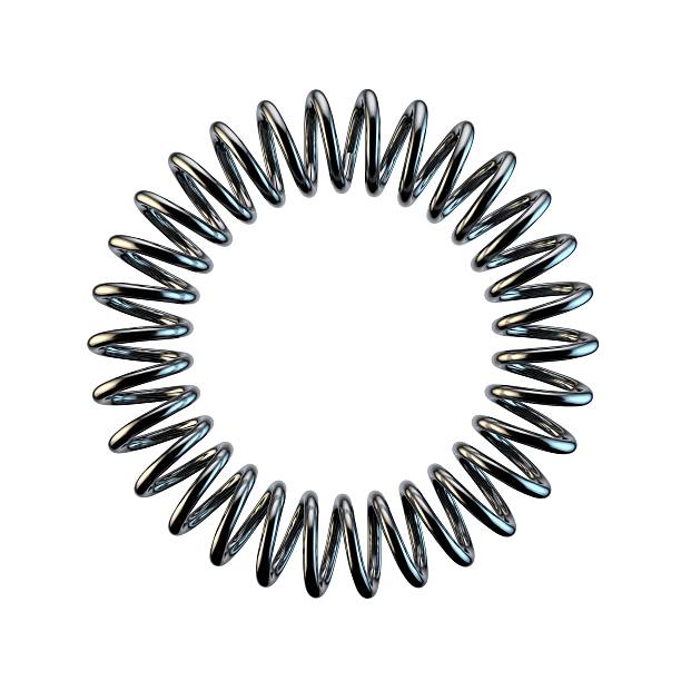 istock Metal spring in form of circle .Isolated on white background. 520778500
