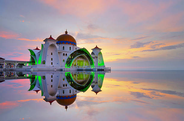 istock mirror reflection of majestic floating mosque at malacca straits 520780162