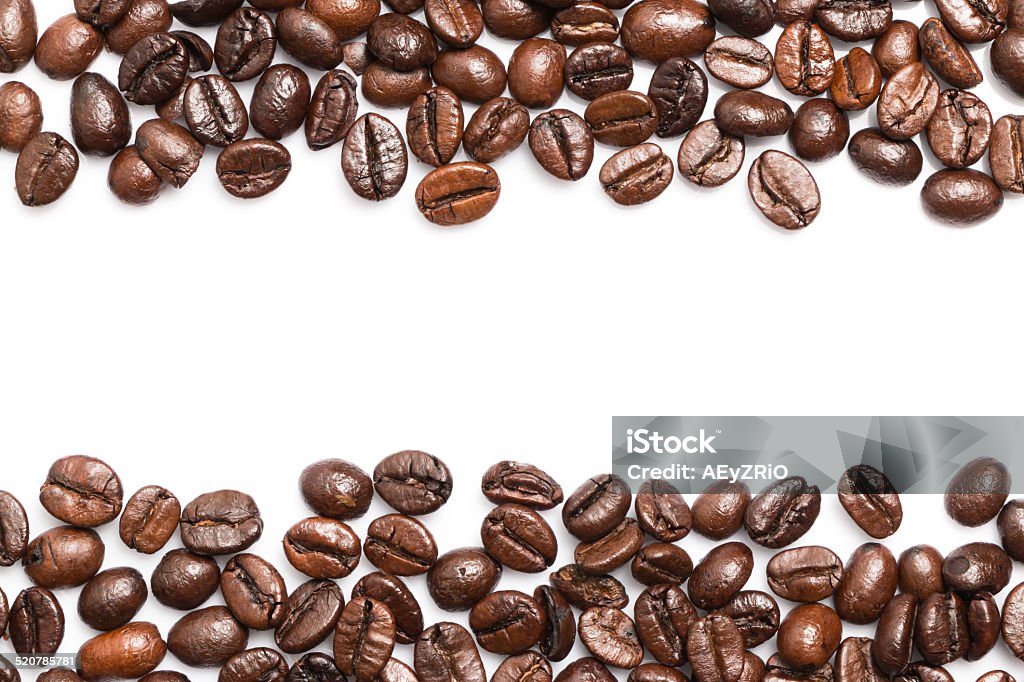 Coffee Coffee beans on white background Arabia Stock Photo