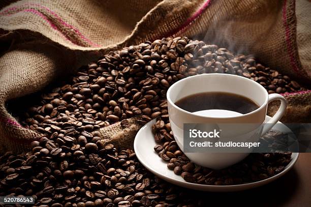 Hot Coffee Stock Photo - Download Image Now - Roasted Coffee Bean, Cup, Coffee - Drink