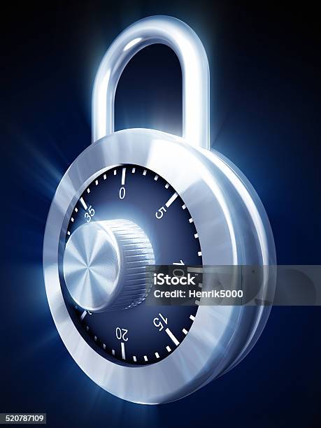 Padlock Security Concept Clipping Path Included Stock Photo - Download Image Now - Clipping Path, Coding, Concepts