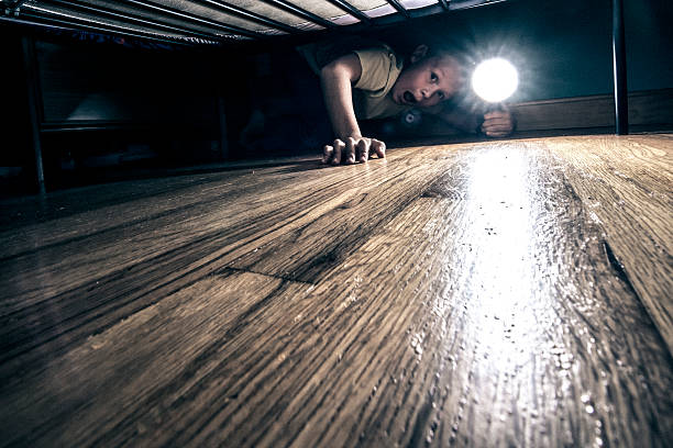 What's under your bed ?? stock photo