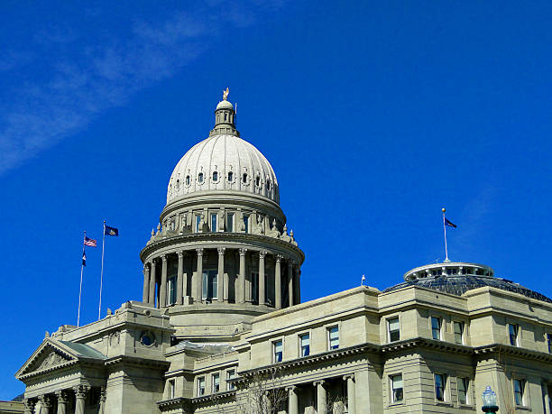 capitólio do estado de idaho-boise - idaho boise state idaho state capitol imagens e fotografias de stock