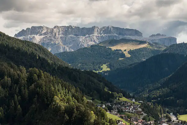 Valgardena valley in Dolomites, Italy