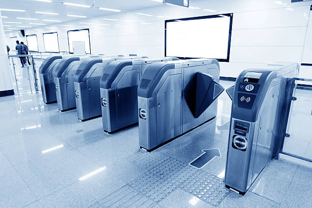 istock Subway station entrance automatic ticket machines 520797554