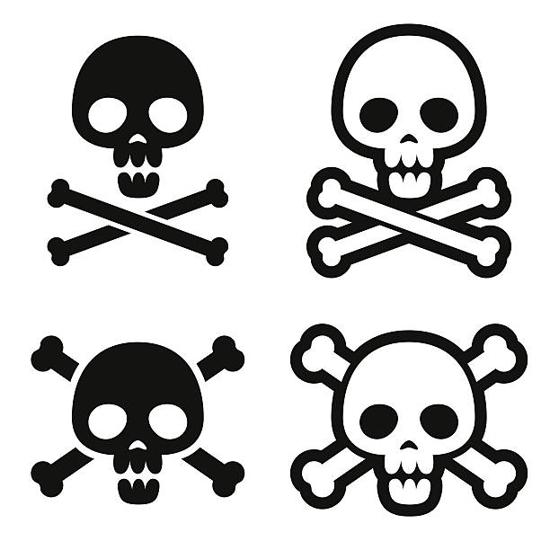 ilustrações de stock, clip art, desenhos animados e ícones de caveira ícones - pirate corsair cartoon danger